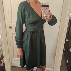 Michael Kors Green Satin Crepe Dress
